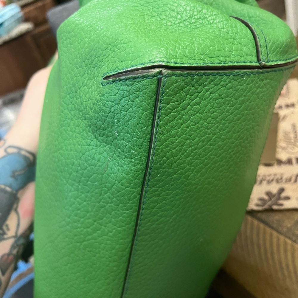 Kate Spade Green Leather Tote Bag - Picture 5 of 11
